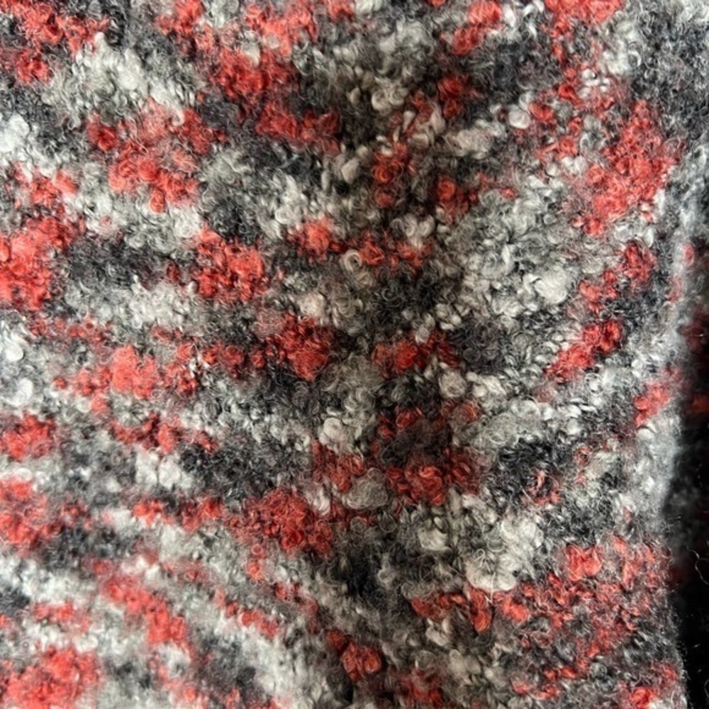 Woolrich Womens Cardigan Sweater Gray Red Marled Long Sleeve Mock Neck Med - Picture 5 of 10
